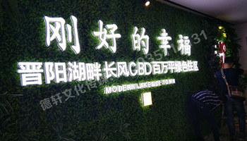 晉陽(yáng)湖地產(chǎn)——迷你字加綠植墻